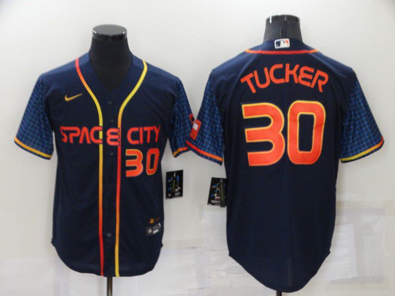 Men Houston Astros #30 Tucker Blue City Edition Game Nike 2022 MLB Jerseys->houston astros->MLB Jersey
